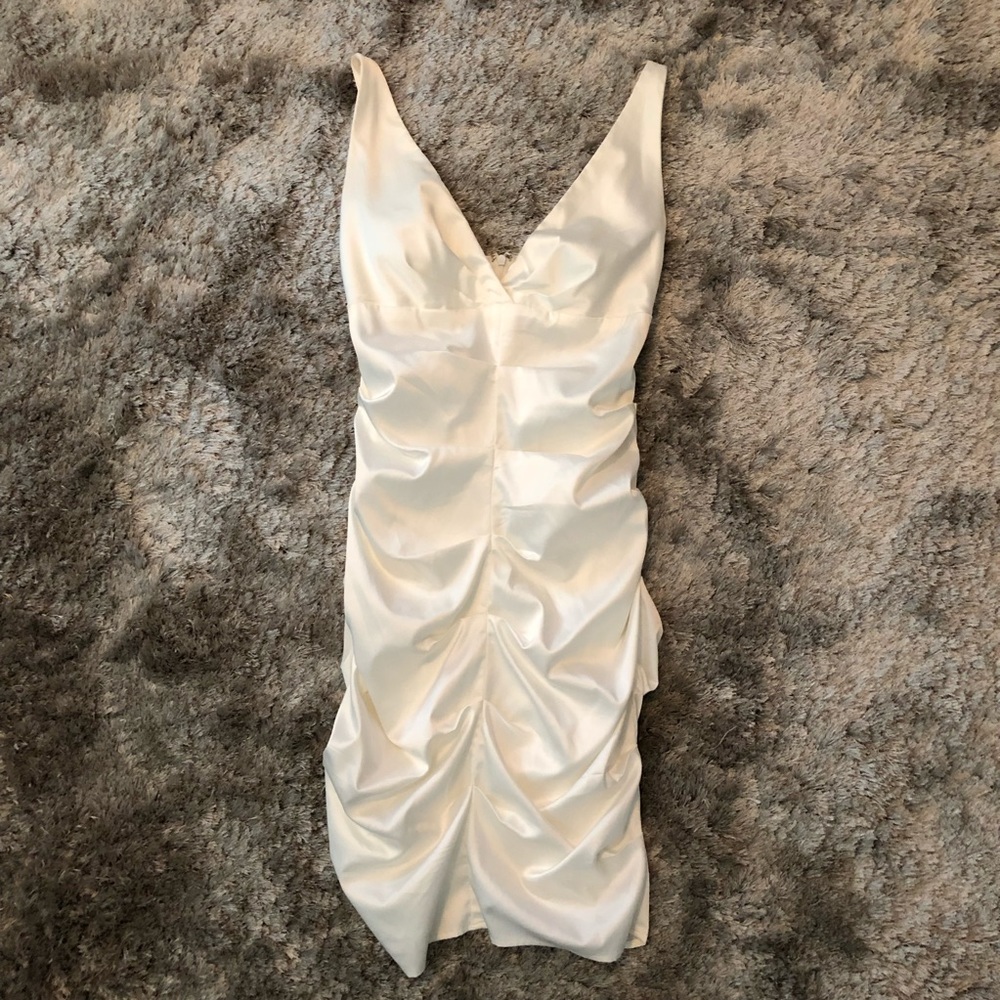 White midi dress